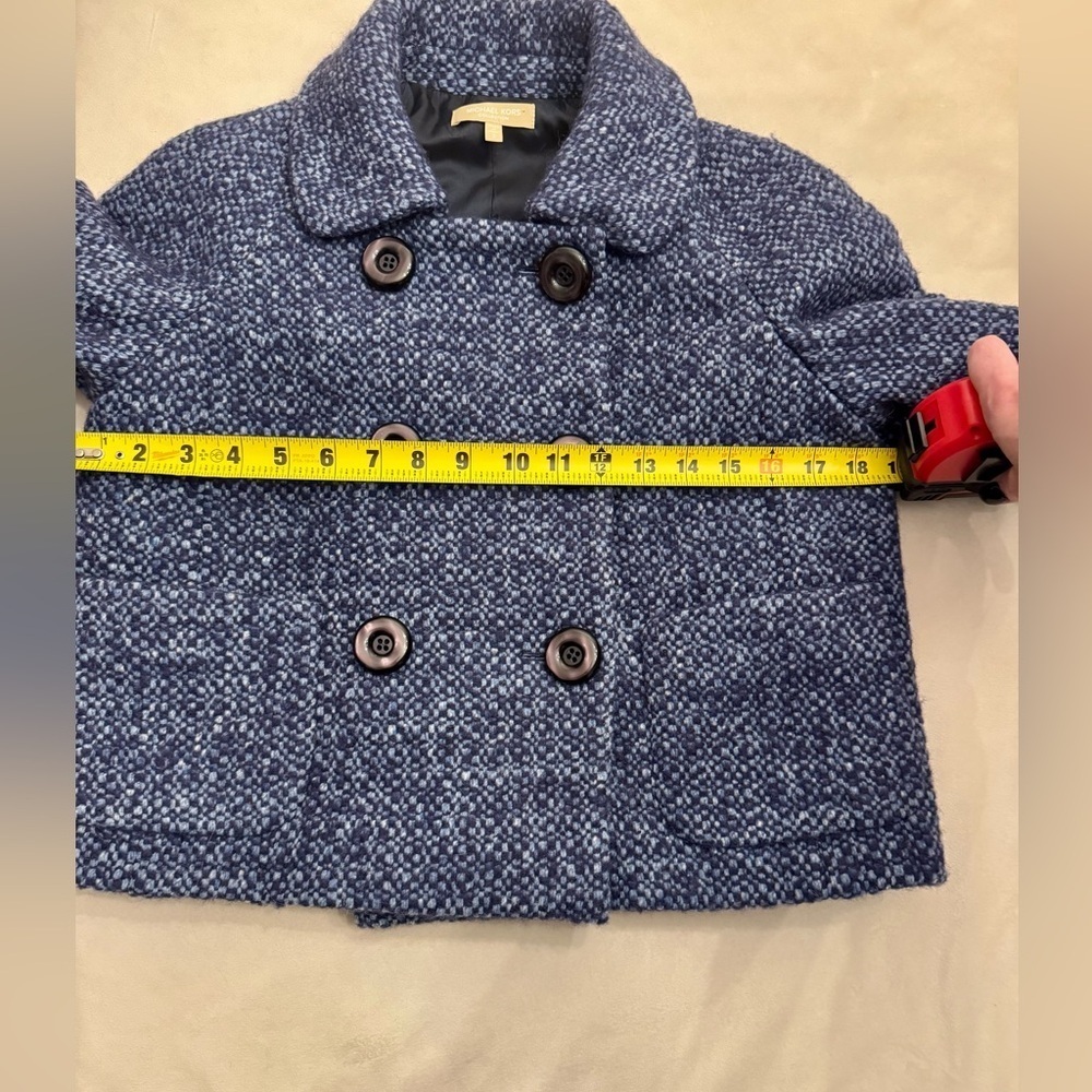Michael Kors Collection Tweed Double Breasted Jacket, sz 2 - Picture 7 of 13